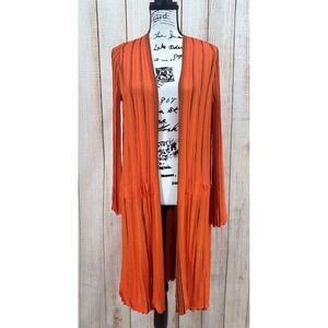 Missoni Long Duster Cardigan Sweater 42 (US‎ 6/8) Open Front Tiered Ruffle NWOT